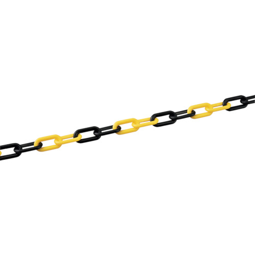 緑十字 可塑性物質チェーン店 黄／黒 PT-830TR 長さ30m 線径8粍 ポリエチレン 284025