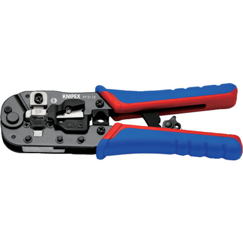 KNIPEX ウエスタンプラグ圧着ペンチ(8ピン) 975113