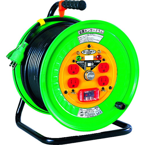 日動 金属センサードラム 過負荷漏電兼用ブレーカー付 30m KSEK34｜Pro Tool Shop