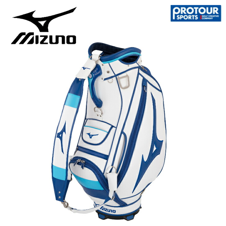 Mizuno キャディバッグ 青白 MIZUNO ゴルフバッグ ミズノ Tour Cart キャディバッグ メンズ