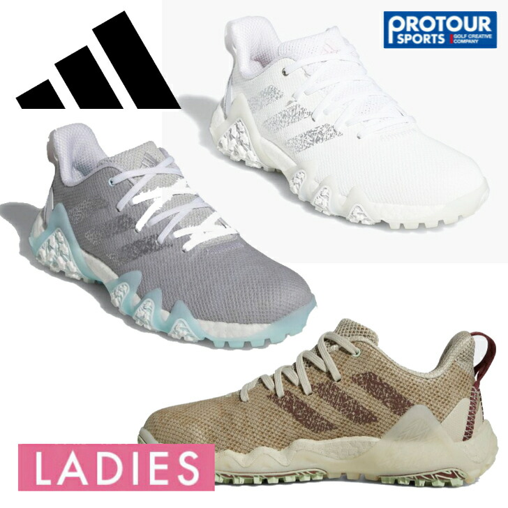 新品adidas レディース　ゴルフシューズ　24㌢ ADWカオス22 adidas アディダス ゴルフ ウィメンズ コードカオス25 ボア