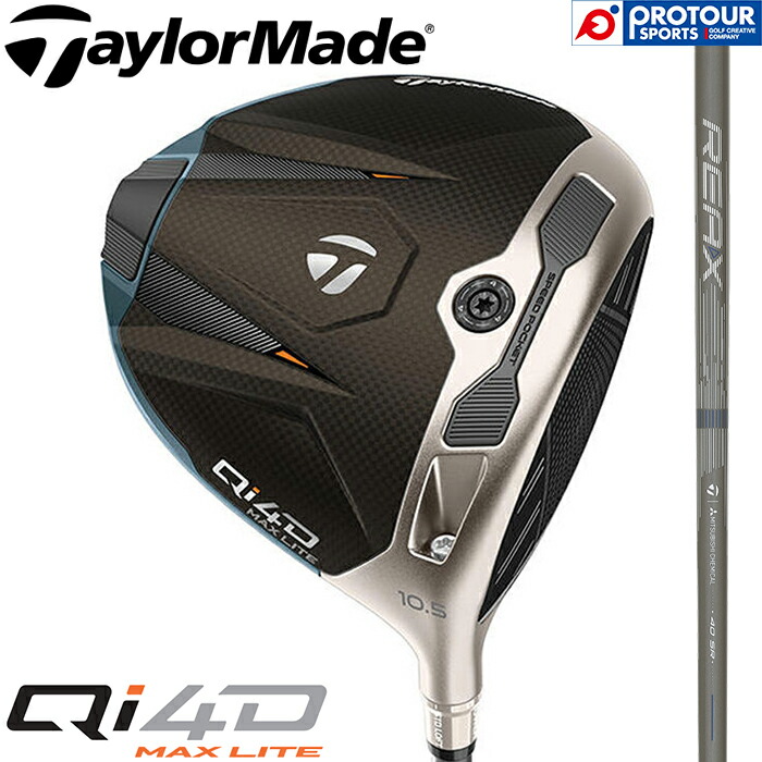 TaylorMade Qi4D MAX LITE DRIVER / テーラーメイド キューアイ フォーディー マックス ライト ドライバー REAX 40 Mid Rotation Blue カーボンシャフト 2026年モデル ヘッドカバー付 軽量モデル メンズドライバー 送料無料|プロツアースポーツ 店
