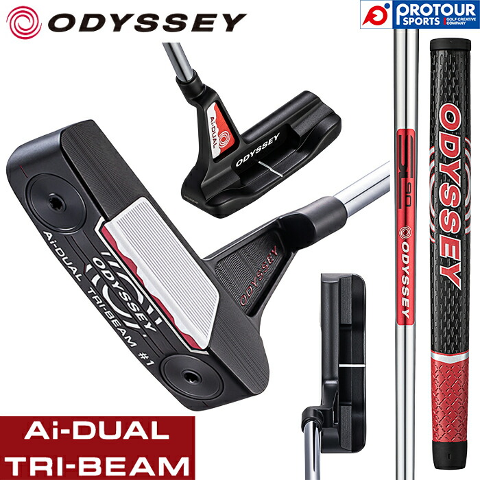 Callaway ODYSSEY Ai-DUAL TRI-BEAM #1 PUTTER / キャロウェイ オデッセイ エーアイ デュアル トライ ビーム#1 パター 2026年モデル STROKE LAB 90シャフト ヘッドカバー付き ブレード型 ラケットホーゼル メンズパター 日本正規品 送料無料|プロツアースポーツ 店