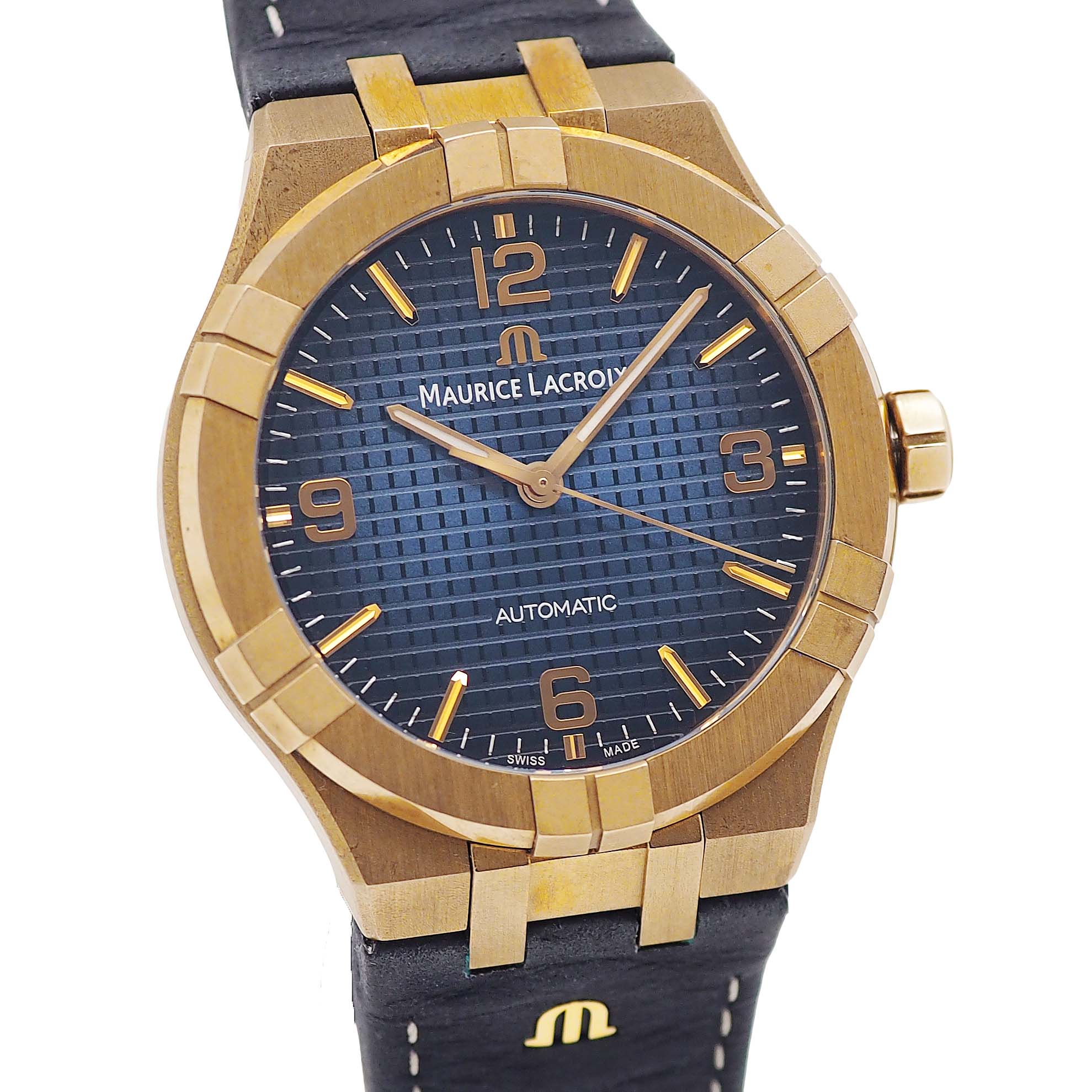 【中古】 【箱、お墨付き】 MAURICE LACROIX (モーリス・ラクロア ) アイコン オートマティック ブロンズ人工知能学6008-BRZ01-420-1 メンズ 時辰儀 中古 【貨物輸送、代引っ張ること委員会無料】 腕時計-メンズ腕時計