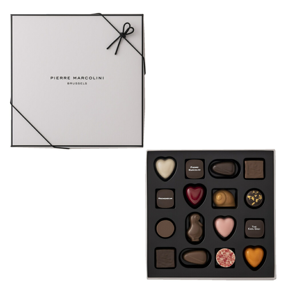 Pierre Marcolini ピエールマルコリーニ 母の日 16個入り スイーツ 花 セット ギフト プレゼント 誕生日プレゼント 内祝い 詰め合わせ おしゃれ お取り寄せ 食品 母 女友達 女性 健康 クール便 クール便での発送となります ピエール フォンダンビターチョコレートの