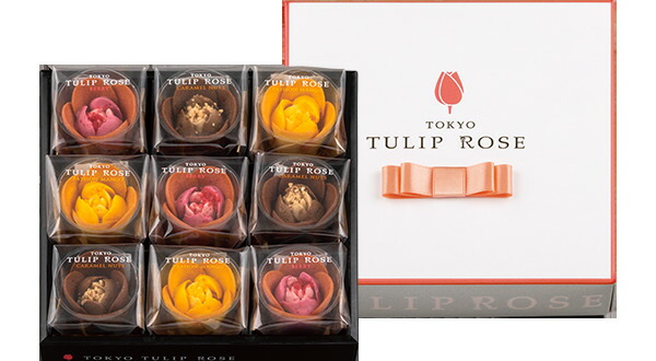 楽天市場 楽天カードで6倍 敬老の日 残暑御見舞 東京チューリップ チューリップローズ9個 スイーツ 花 セット ギフト プレゼント 誕生日プレゼント 内祝い 詰め合わせ おしゃれ お取り寄せ 食品 母 女友達 女性 健康 Proudia