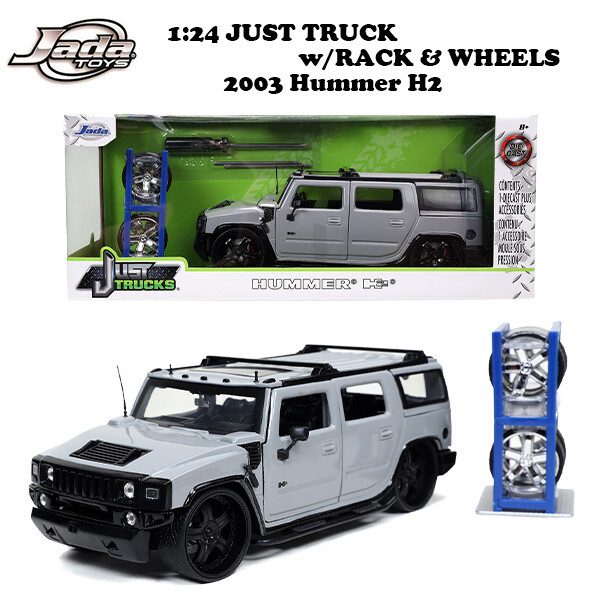 【JUST TRUCKS】【RACK \u0026 WHEELS  2003 Hummer H2】 1/24 JADA ジャダ ジャスト貨物自動車