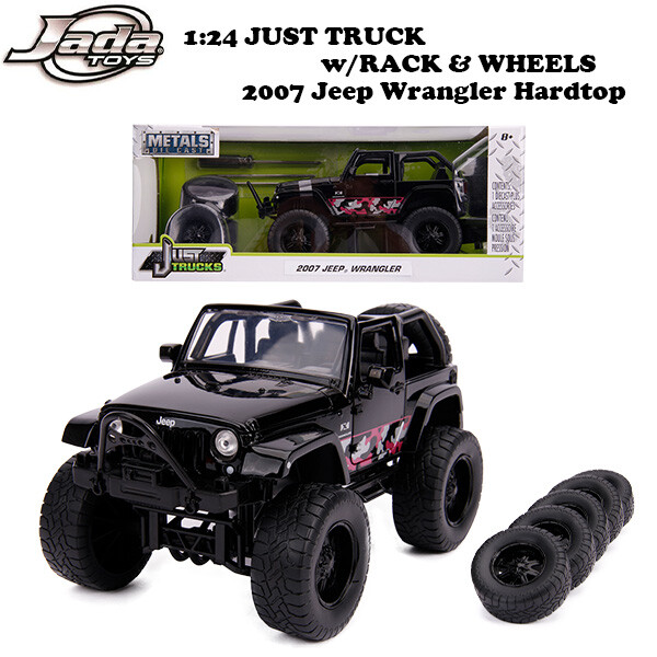 【JUST TRUCKS】【RACK \u0026 WHEELS 2007 Jeep Wrangler Hardto】 1/24 JADA ジャダ ジャスト貨物自動車