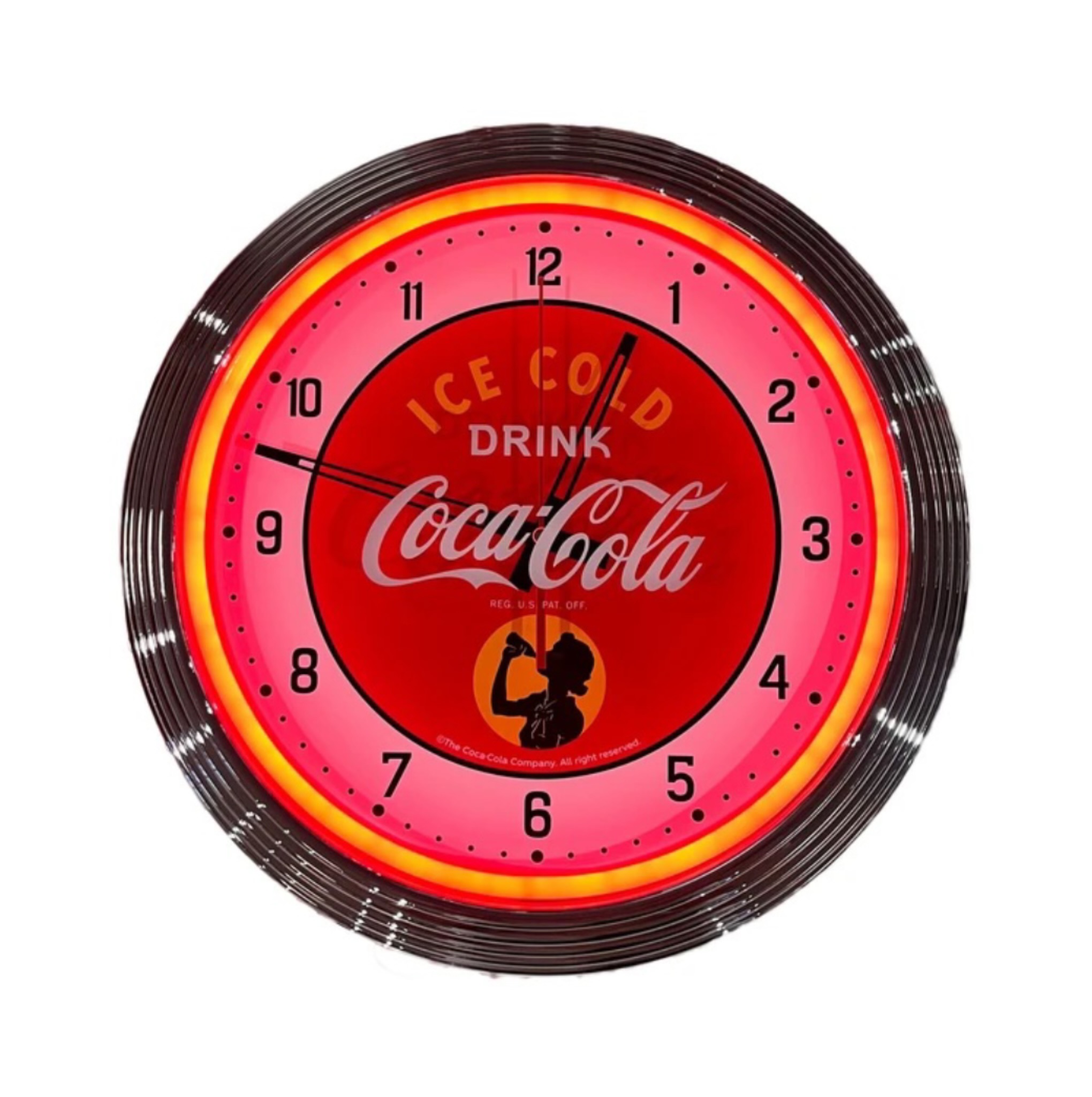 楽天市場】時計 ネオンアラームクロック ライト レトロ ピンク