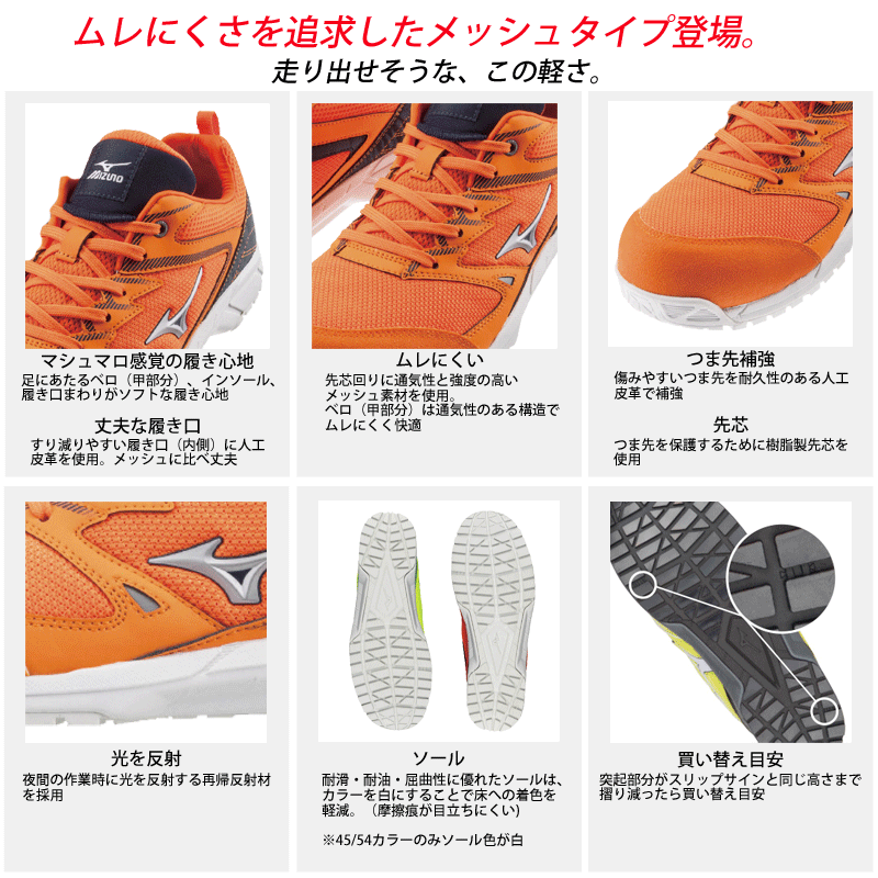 楽天市場 ミズノ Mizuno F1ga1803 オールマイティvs 24 5 28 0 29 0cm ブラック イエロー オレンジ 黒 安全靴 スニーカー ローカット 靴紐 靴ひも Jsaa規格a種 軽量 メンズ セーフティシューズ メーカー在庫確認 お取り寄せ品 プロウエス楽天市場店