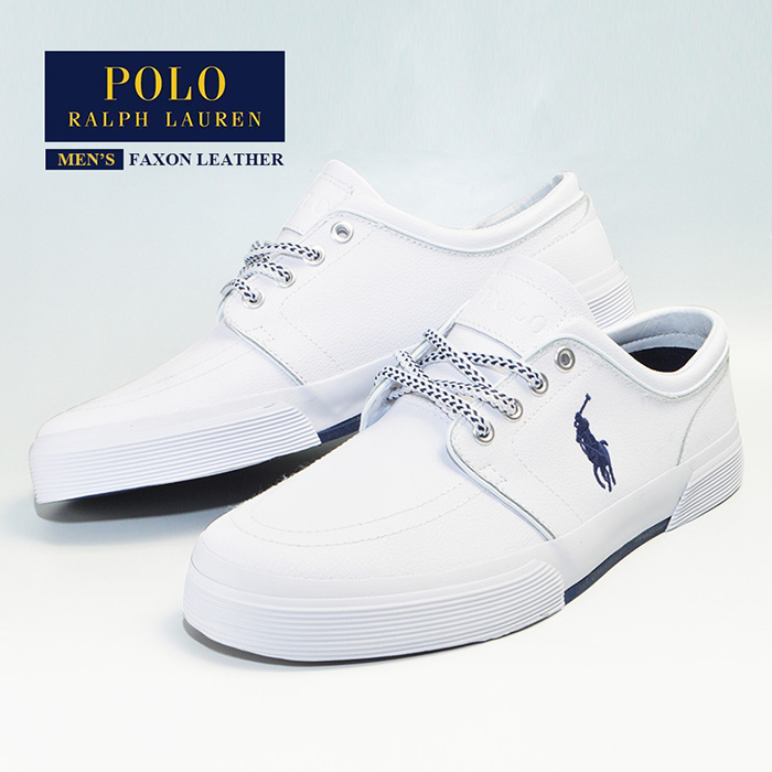 楽天市場 Polo Ralph Lauren Faxson Low ポロ ラルフローレン ファクソンロウ 紳士 男性 メンズ スニーカー シューズ ローカット ホワイト Provence