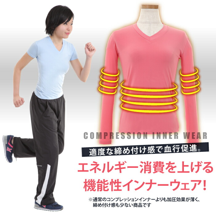 【送料無料】【上下別売】レディースコンプレッションジュニア長袖半袖インナーオーバーパンツベーシックコンプレッションインナースパッツボクサーブルマペチパン中学生高校生バスケテニスバレー運動クルーネックVネックスポーツビジター向けマラソン