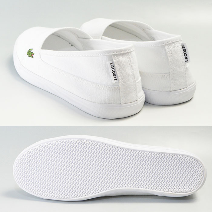楽天市場 送料無料 Lacoste ラコステ レディース 婦人 女性 マリス 大きいサイズ ユニセックス 白 Marice Bl 2 黒 スリップオン スリッポン キャンバススニーカー Provence