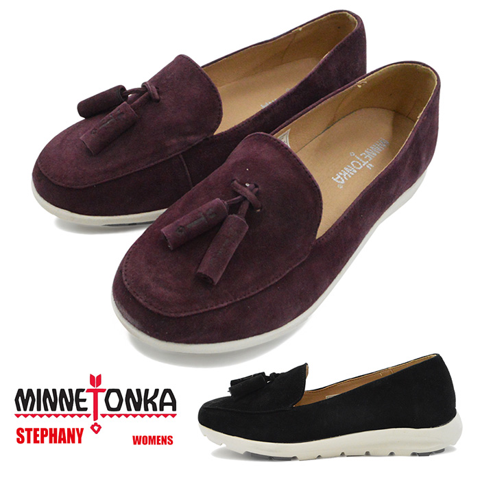 楽天市場 100円offクーポン有 送料無料 Minnetonka Stephany ミネトンカ スエード ステファニー モカシン スウェード ブラック シューズ 靴 レディース 婦人 女性 ウィメンズ Provence