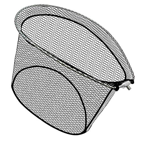 JINKING 玉網 タモ網 アルミオーバルフレーム 折りたたみ玉枠 ランディングネット 枠サイズ（55×45cm）画像