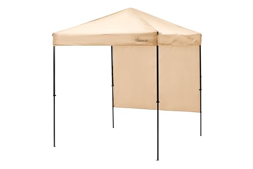 【限定！】SOLO UP ワンアクション タープ ワンタッチ タープテント キャンプ テント アウトドア サンシェード 横幕付き コンパクト 2.2m 220 M-1226 樹脂 ベージュ