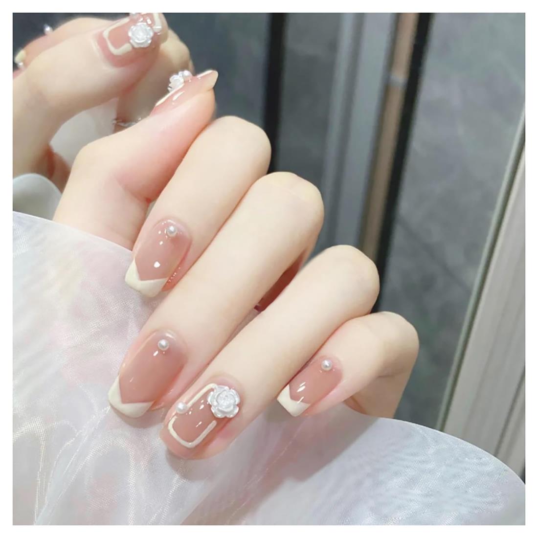 ネイルチップ・付け爪 nanami Amazon | Lwenjing ネイルチップ 24枚入 3D 春夏 ネイルチップ