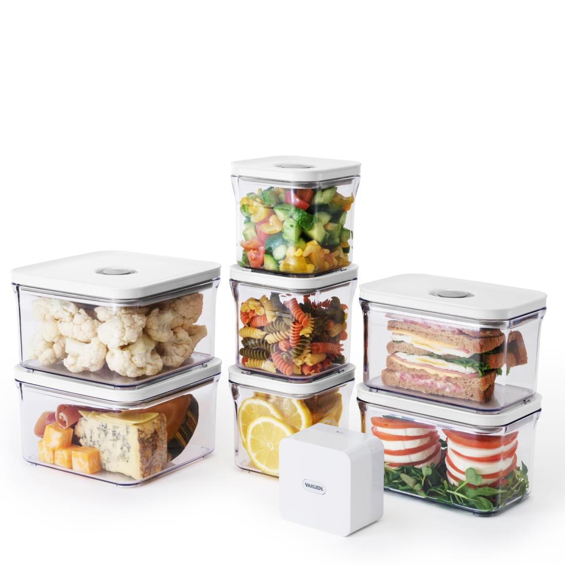 真空パック PREMIUM 基本セット 5点セット 楽天市場】VAKUENプレミアム真空保存容器&全自動食品シーラー機