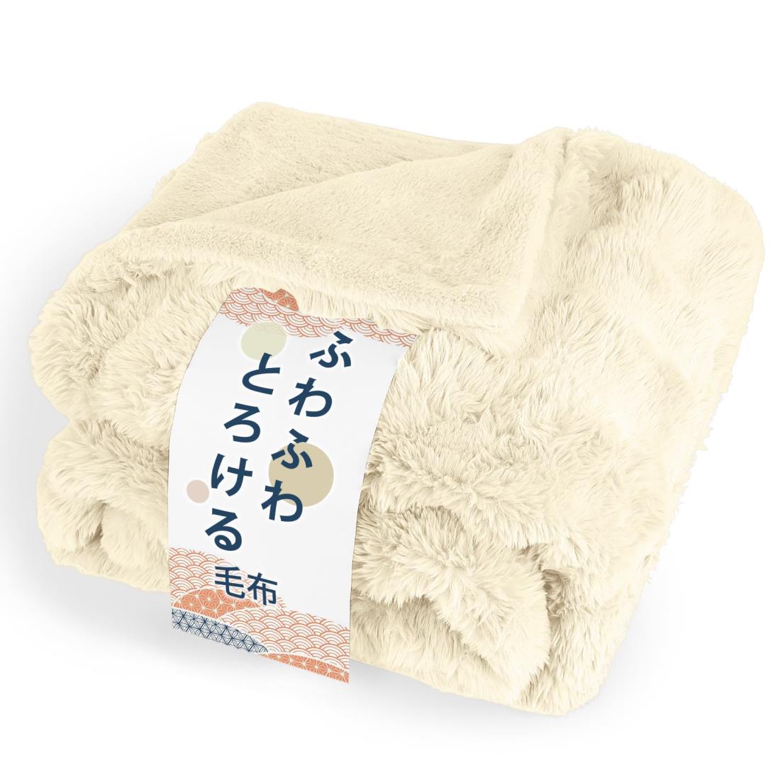 Melvint ブランケット 毛布 セミダブル 冬用 厚手 2枚合わせ ふわとろ毛布 もこもこ毛布 あったか ラビットファー調 トスカ泡絨 洗える 吸湿速乾 抗菌防臭 蓄熱保温 極細繊維 (ホワイト・160*200cm)