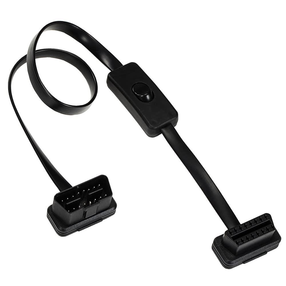 楽天市場】OBD2 スイッチ付き 延長フラットケーブル 223076 16ピン OBD