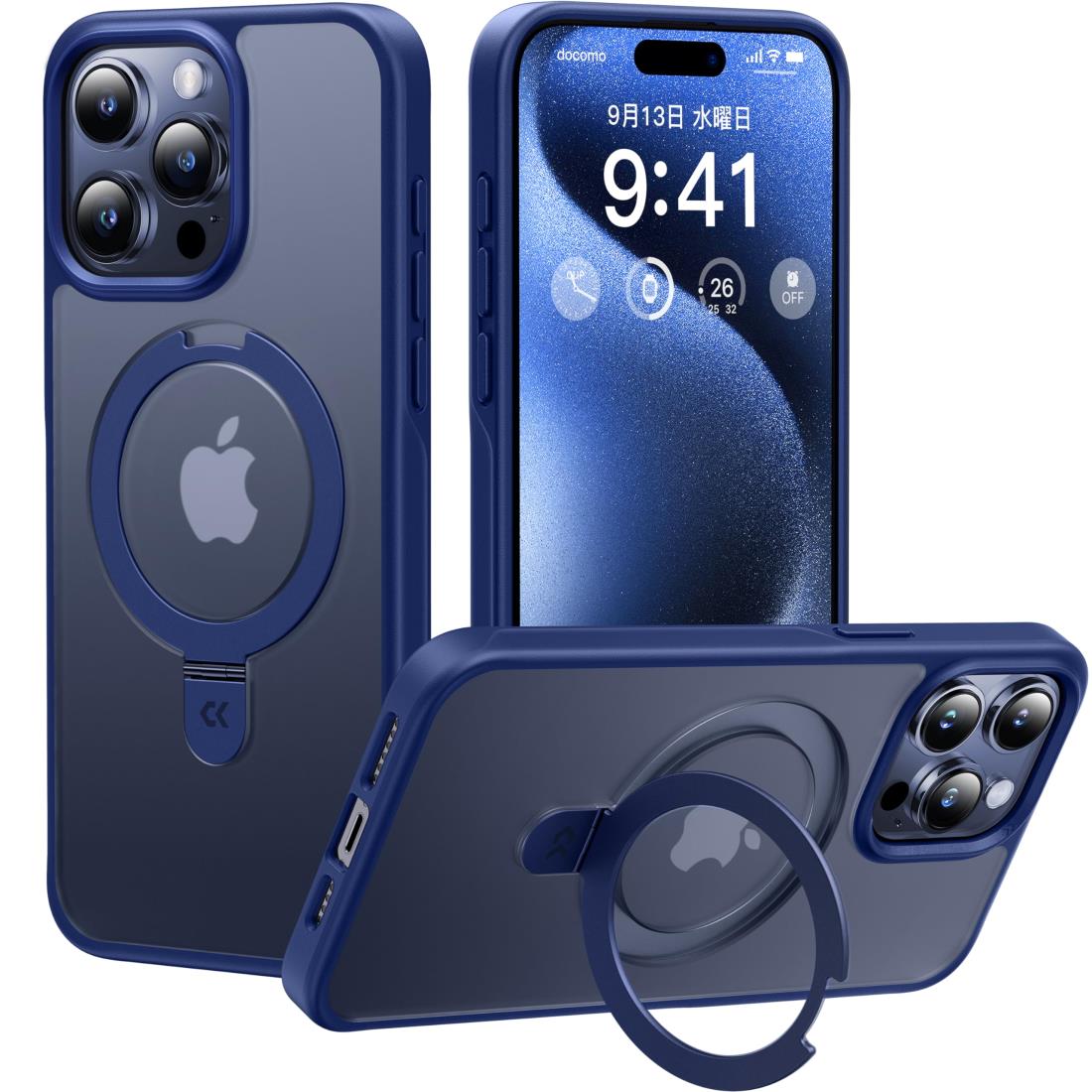 CASEKOO iPhone 13Pro Max 用 ケース 超強磁力 ブルー Amazon.com: CASEKOO Designed for iPhone 13 Pro Max Case with