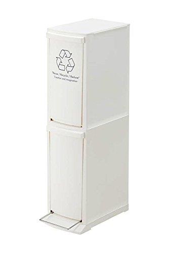 東谷(Azumaya-kk) ダストボックス ホワイト 高さ80cm-2段 LFS-932WH