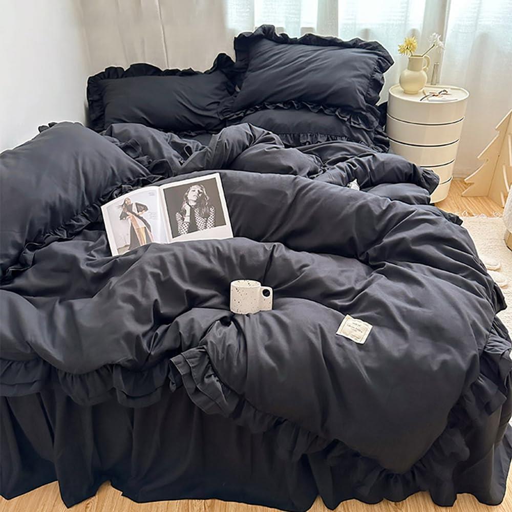 【在庫セール】布団カバー フリル ベッドカバー 可愛い 寝具カバー 洗える 掛け 楽天市場】布団カバーセット フリル 寝具カバーセット 3点セット