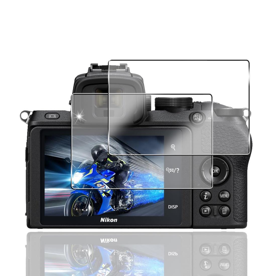 【2枚セット】 対応 Nikon Z50 ガラスフィルム カメラ Nikon Z50 保護フィルム (2枚) 【日本製素材旭硝子製】 用 Nikon Z50 フィルム 強化ガラスフィルム 全面吸着 高透過率、硬度9H、3D Touch対応、飛散防止、指紋・汚れ防止、気泡ゼロ、ラウンドエッジ加工【FAMROLLS正規品画像