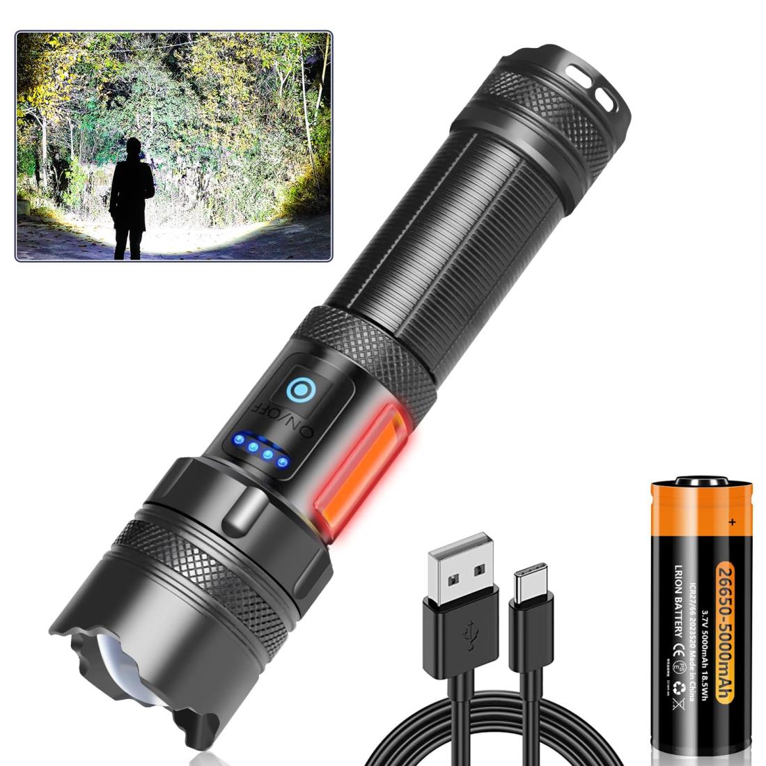 懐中電灯 led COB作業灯超高輝度1100000ルーメン Type-C 懐中電灯 led COB作業灯超高輝度1100000ルーメン Type-C Amazon
