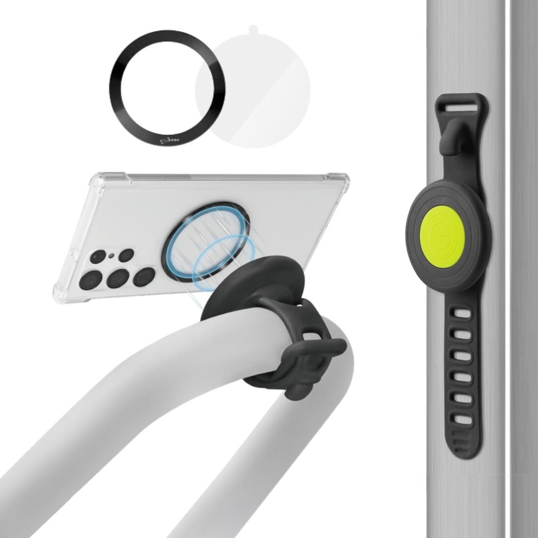【Bone】magsafe マグネットバンド マグセーフシール付き 両面磁気 全機種対応 フィットネスマウント ジム 磁気 スマホマウント スマホホルダー 両面マグネット 磁気携帯ホルダー 磁気マウント マグネット吸着 マグセーフ対応 MagSafe吸着 MagSafeMount magsafe 壁掛け シリ