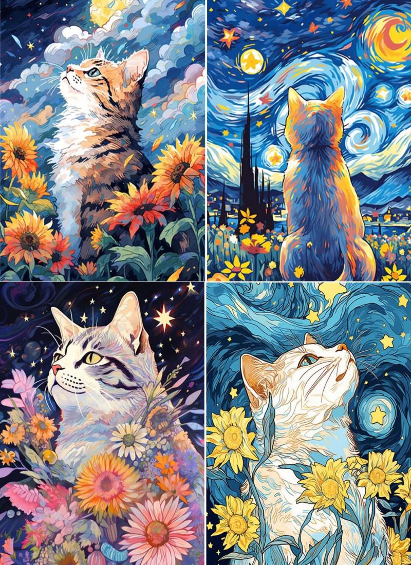 楽天市場】LEADINTOP ダイヤモンドアート スクエアビーズ 猫