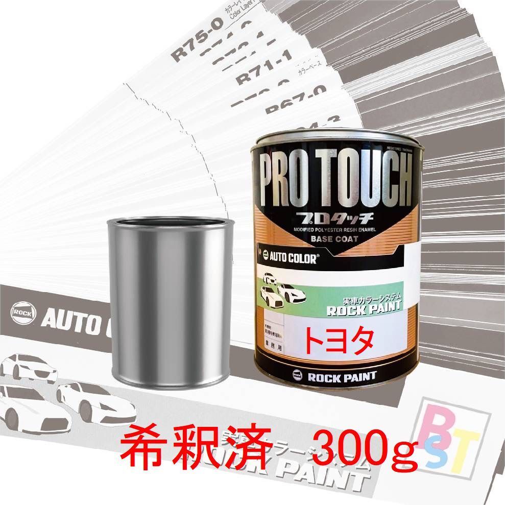 ロックペイント　プロタッチ　１液塗料　自動車塗料　補修　調色　トヨタ　3Ｕ2　リッチレッドクリスタルシャインガラスフレーク　希釈済み 300ｇ