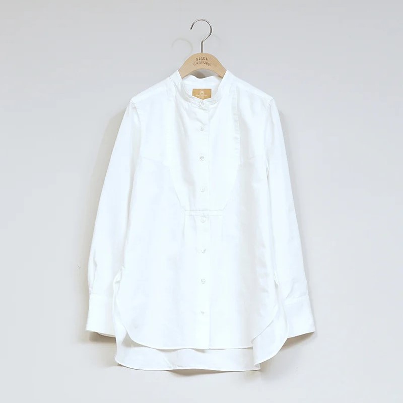 ◯ Nigel Cabourn - DRESS SHIRT DUNGAREE - WHITE