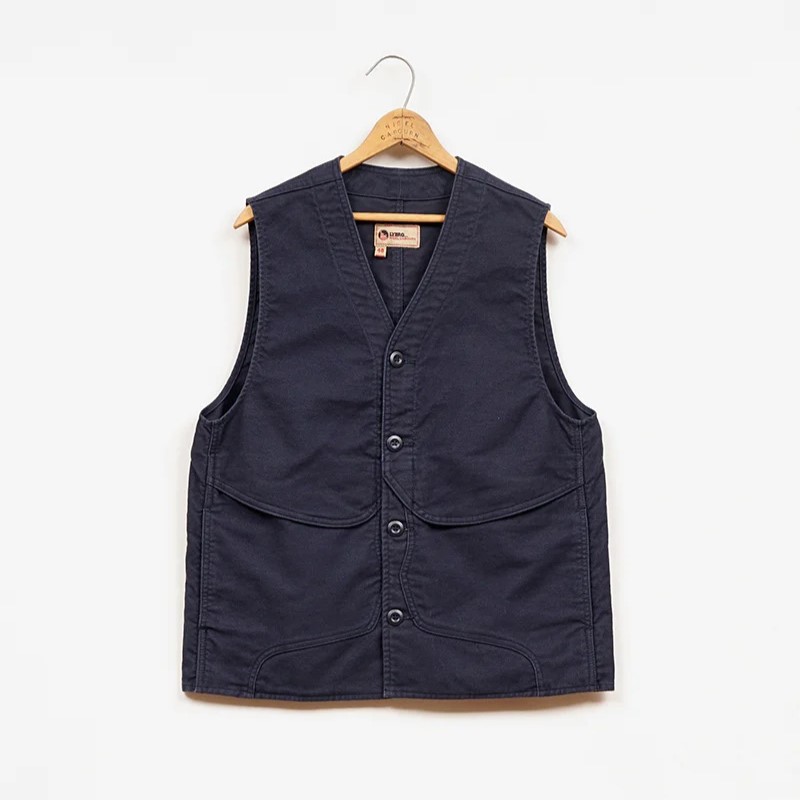 Nigel Cabournウールベスト ネイビー アーカイブ 3ピース編》NEW TENZING JACKET - HEMP WOOL