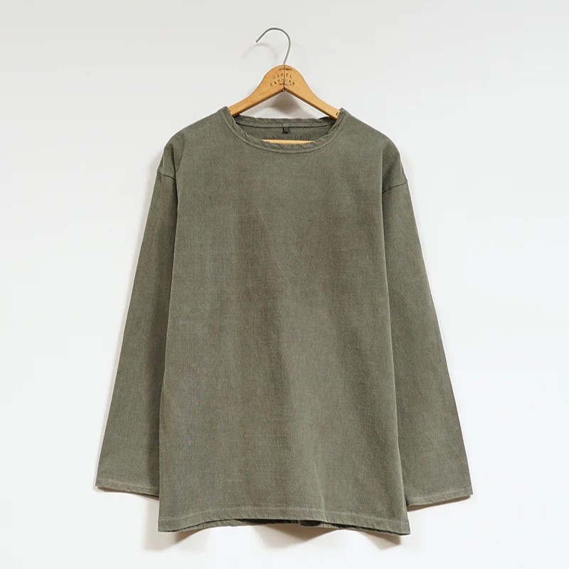 ◯ Nigel Cabourn - 7.8薬局衡オンス 40s USMC L/S PIGMENT - GREEN