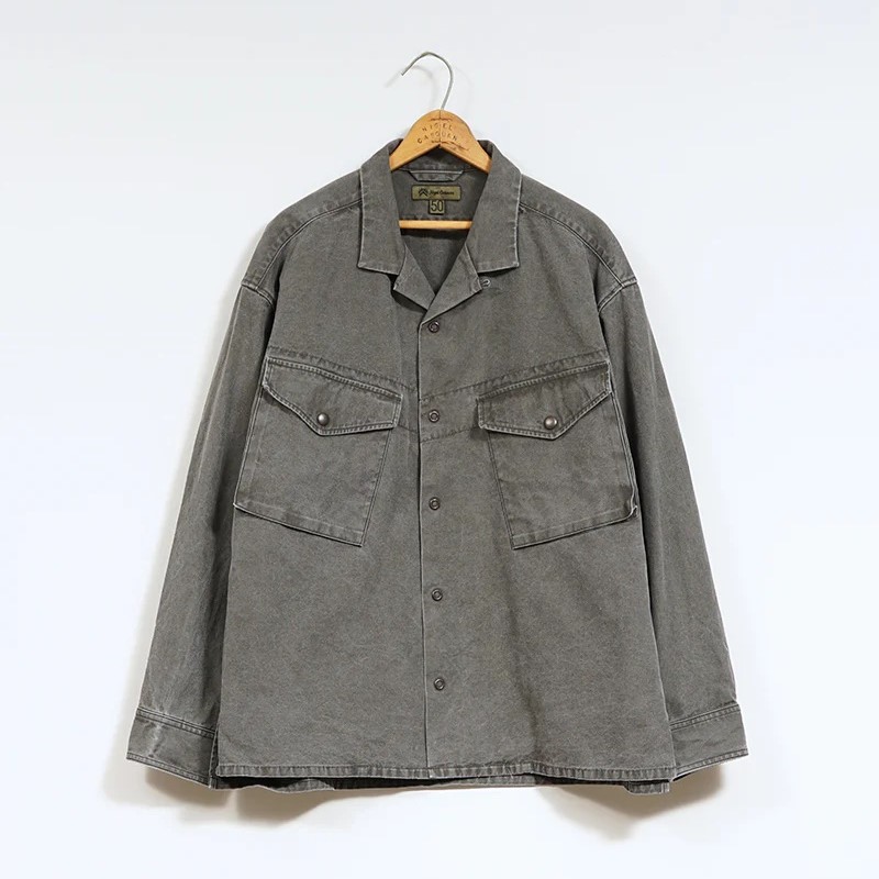◯ Nigel Cabourn - PARATROOPER SHIRT PIGMENT - CHARCOAL GRAY