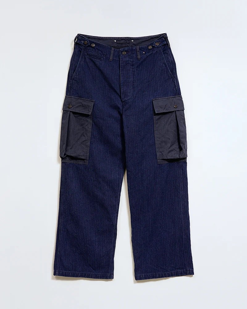 ◯ Nigel Cabourn - 40s MONKEY PT MIX HERRINGBONE - INDIGO