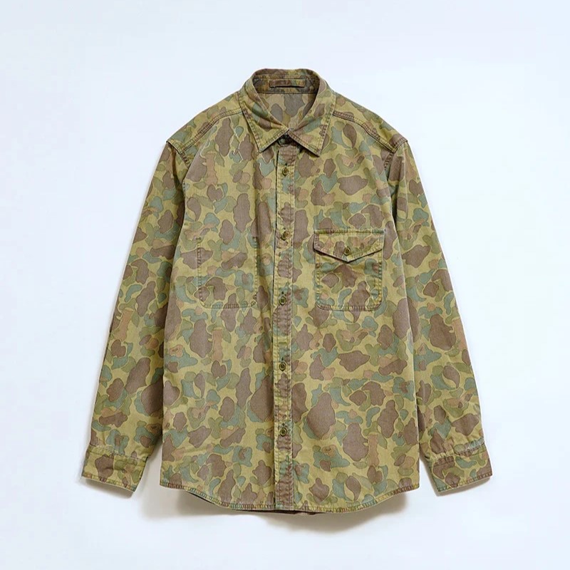 ◯ Nigel Cabourn - DECK SH DUCK HUNTER CAMO REV - GREEN