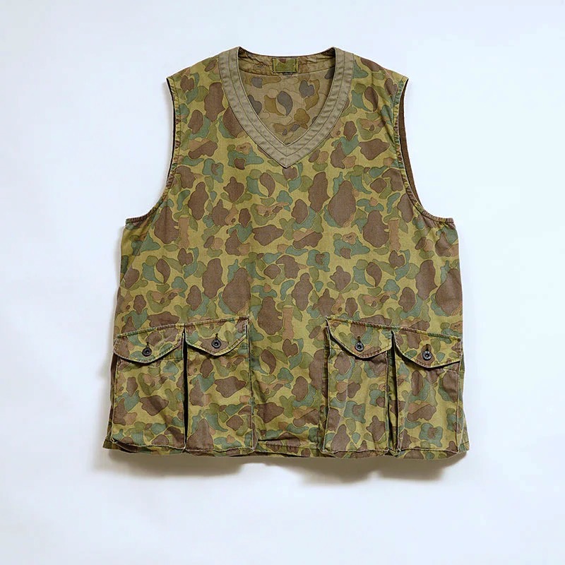 ◯ Nigel Cabourn - P/O FISHING VEST DUCK HUNTER - GREEN｜PSC