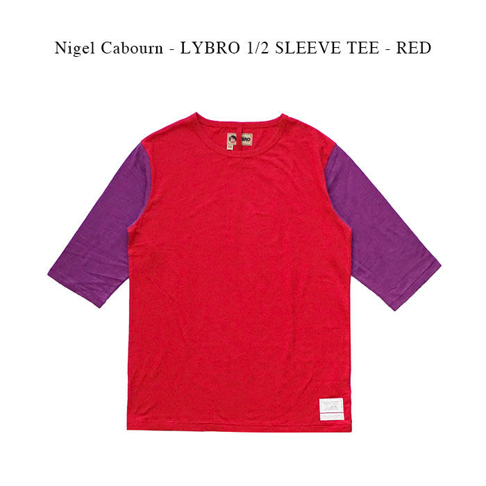 NIGEL CABOURN - LYBRO 1/2 SLEEVE TEE - RED|PSC