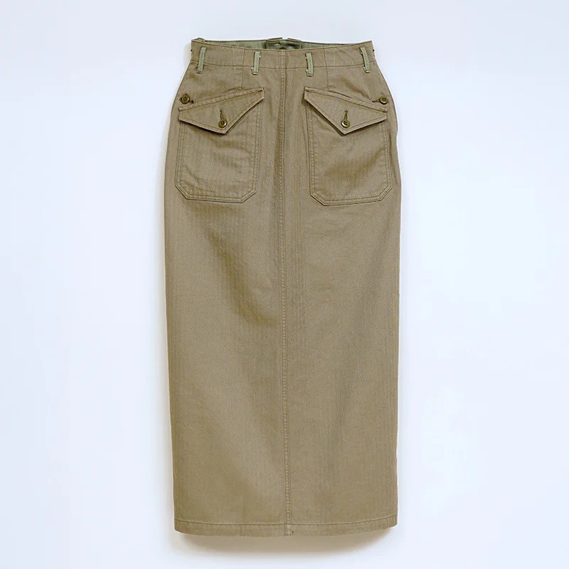 ◯ Nigel Cabourn woman - SWEDISH RANCH SK HERRINGBONE - GREEN|PSC
