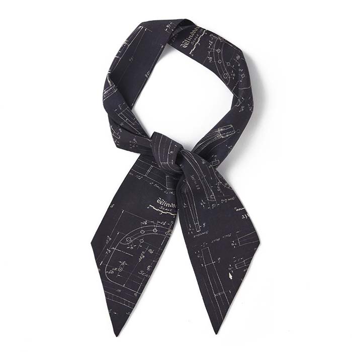 OLD JOE - SILK SCARF TIE BLUE PRINT NOCTURNE 安心と信頼