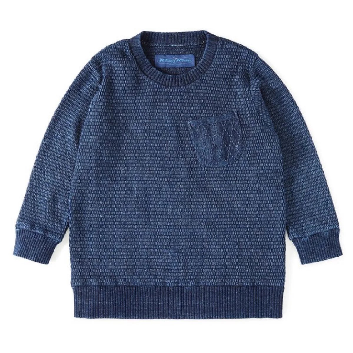 Porter Classic - BEATNIK KENDO KNIT - CREWNECK - BLUE｜PSC