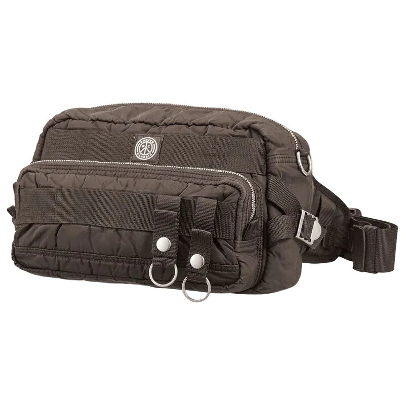 PORTER CLASSIC - SUPER NYLON WAIST BAG - BLACK