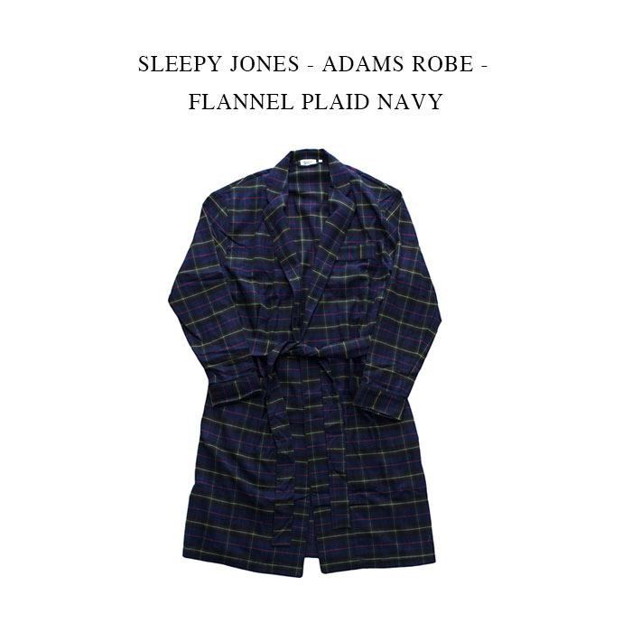 【楽天市場】SLEEPY JONES ADAMS ROBE FLANNEL PLAID NAVY スリーピージョーンズ アダムス
