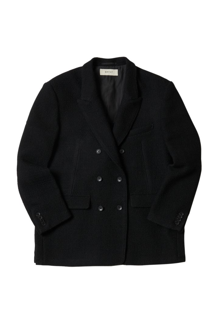 WRYHT - SIDE SLIT SWING JACKET - BLACK|PSC