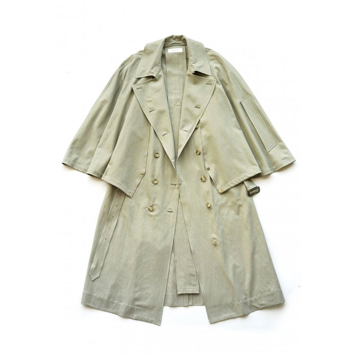 WRYHT - TRENCH MANTLE DRESS - EUCALYPTUS｜PSC