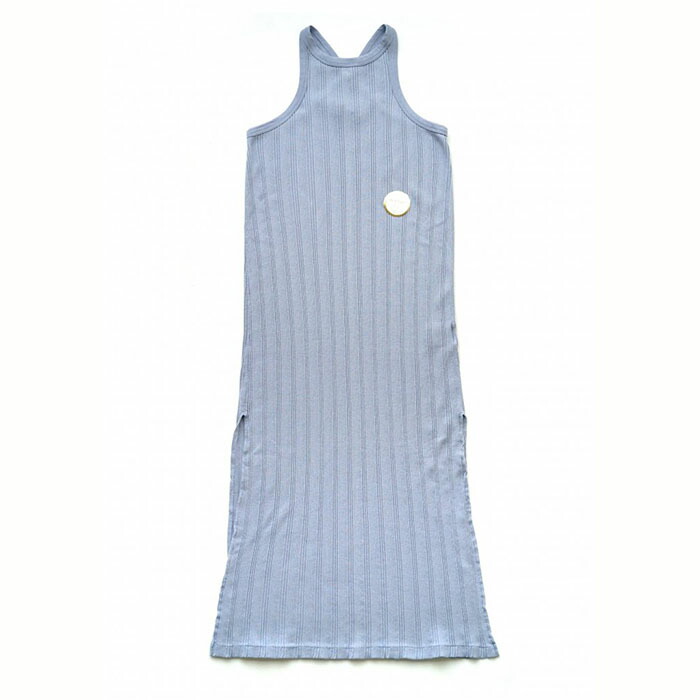 WRYHT - X-BACK RIBBED TANK DRESS - HYACINTH ライト Xバック リブ タンクドレス ヒヤシンス ブルー 青