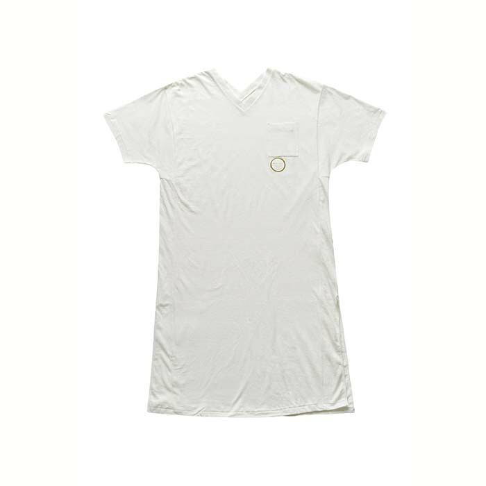 WRYHT - SLIT V-NECK TEE DRESS - BONE