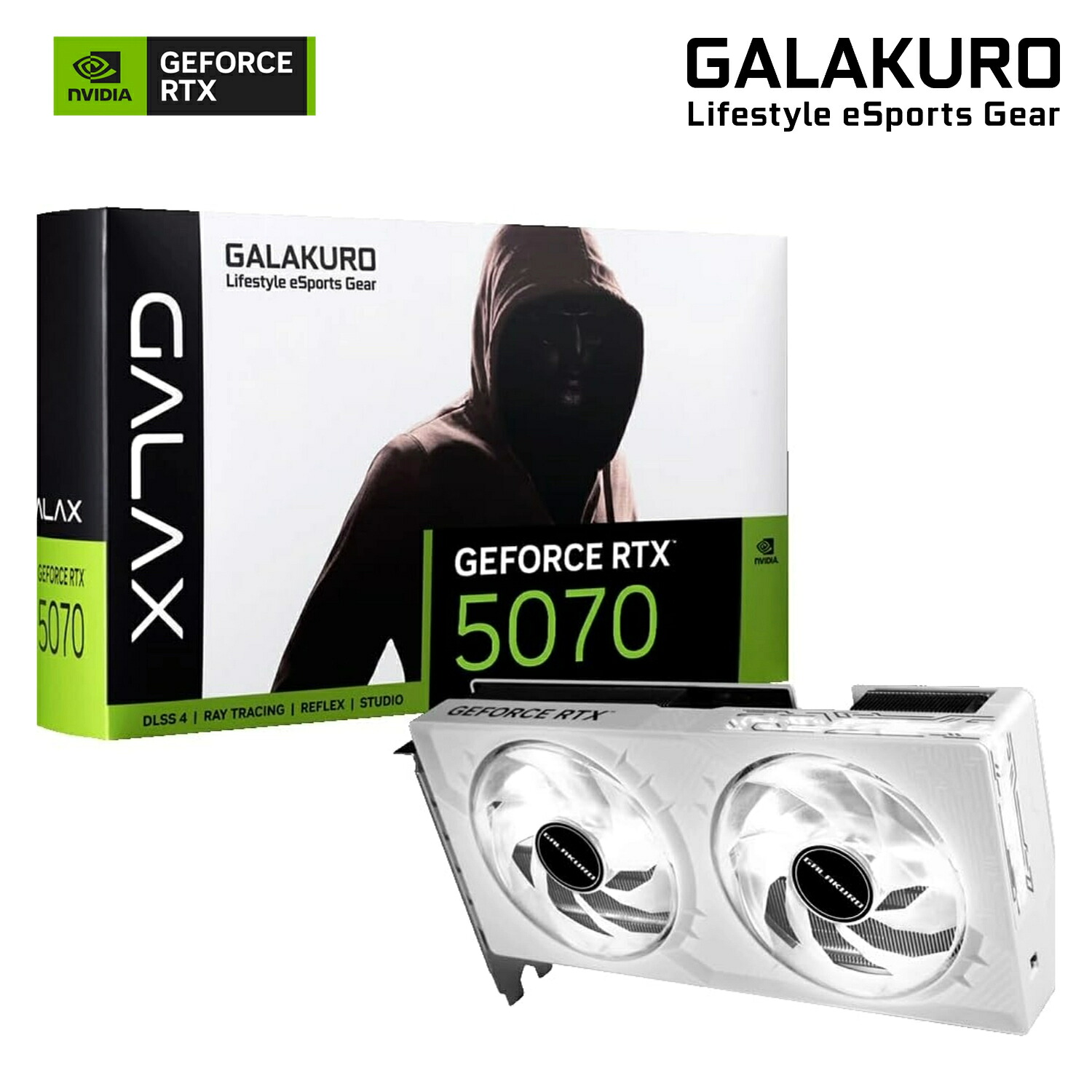 玄人志向 NVIDIA RTX5070 搭載 グラフィックボード GDDR7 12GB【国内正規品】 GK-RTX5070-E12GB/WHITE/DF 67,049円